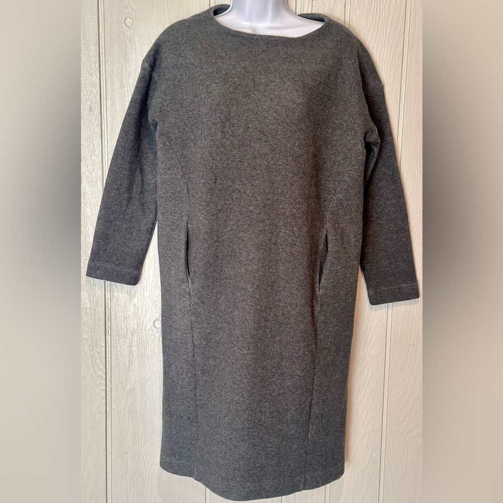 Charcoal Long Sleeve Sweater Dress
